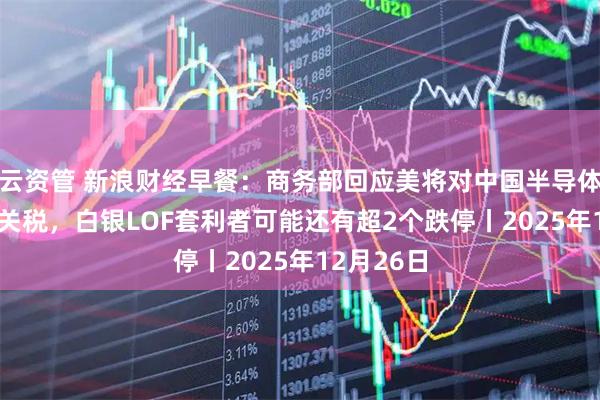 云资管 新浪财经早餐：商务部回应美将对中国半导体加征301关税，白银LOF套利者可能还有超2个跌停丨2025年12月26日