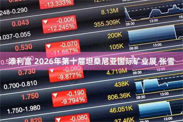 添利富 2026年第十届坦桑尼亚国际矿业展 张雪